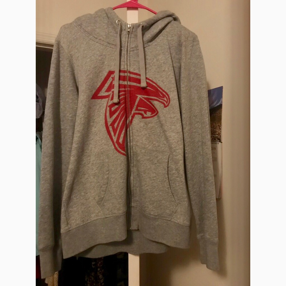 VS PINK Gray NFL Atlanta Falcons Fleece Jacket